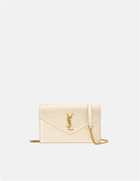 pale gold clutch bag ysl